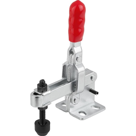 Kipp Toggle Clamp Vertical Std, Horizontal Foot F2=1000, Adjustable Clamping Spind M05X35, Steel Electro K1255.010001